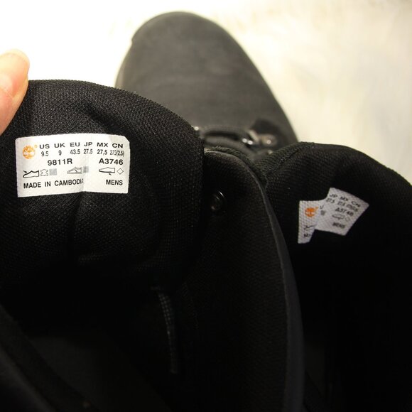 Timberland Black Hiking Boots Model 9811R Outdoor Shoes Men's Size 9.5 - Picture 11 of 16